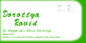 dorottya rovid business card